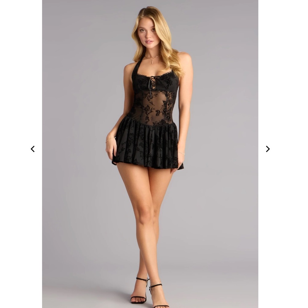 Windsor Black Skater Dress